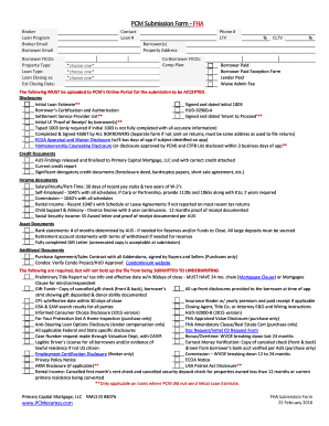 FHA Loan Submission Form