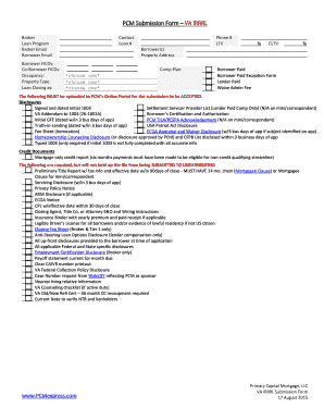 VA IRRRL Submission Form