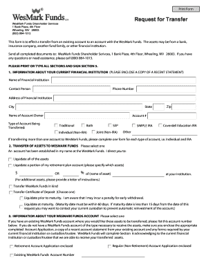 Request for Transfer