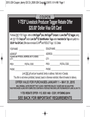 Y-TEX Livestock Producer Tagger Rebate Offer