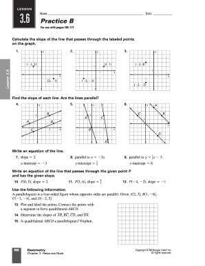 Geometry Lesson 3.6 Practice B