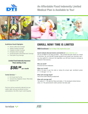 HealthSelect Fixed Indemnity Insurance Enrollment Form