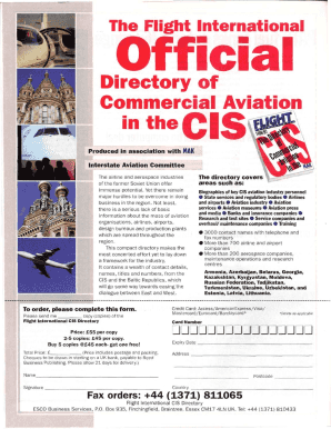 Flight International CIS Directory Order Form