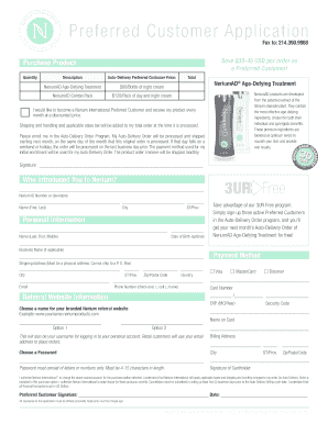 Nerium Preferred Customer Application