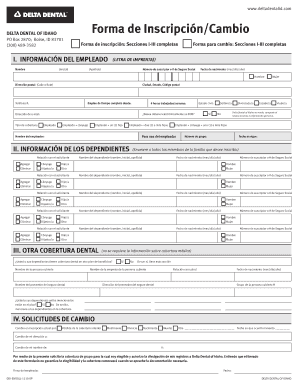 Forma de Inscripción/Cambio