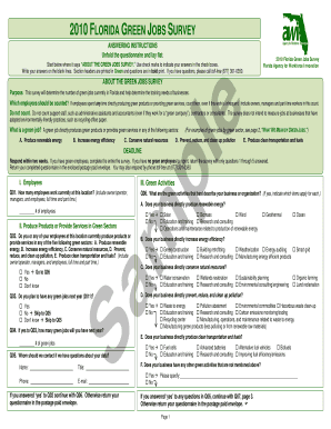 2010 Florida Green Jobs Survey