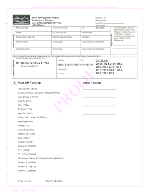 Henry Ford Wyandotte Hospital Pathology Form