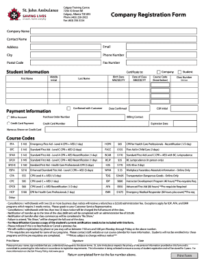 Company Registration Form