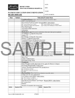 Patient Education Documentation