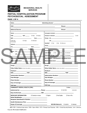 Psychosocial Assessment Form
