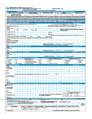 SBI Mutual Fund Application Form