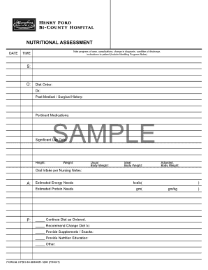 HFBH-30-0833MR-1206 Nutritional Assessmentqxp - hfhs-formslibrary