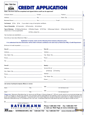Credit Application Form