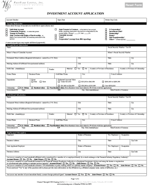 Investment Account Application Form
