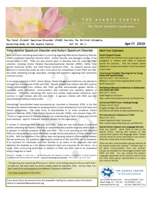 Fetal Alcohol Spectrum Disorder Donation Form