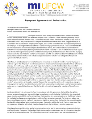 Repayment Agreement and Authorization