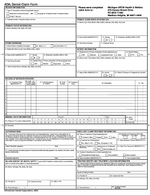 Dental Claim Form