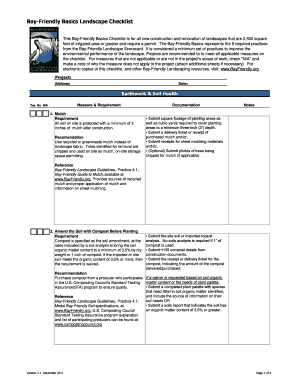 Bay-Friendly Basics Landscape Checklist - StopWaste