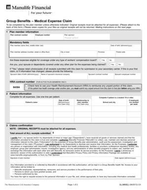 Medical Expense Claim Form