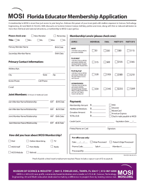 Florida Educator Membership Application