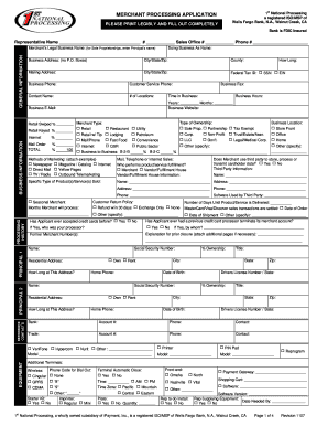 1st National Merchant Services Application