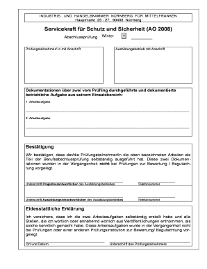 Abschlussprüfung Servicekraft für Schutz und Sicherheit
