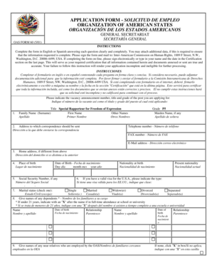 OAS Employment Application Form