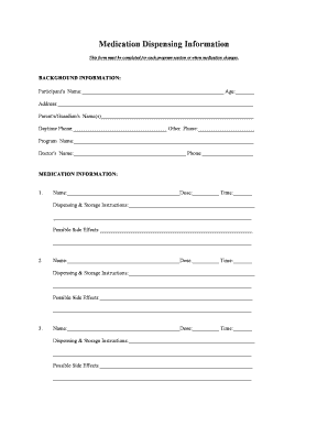Des Plaines Park District Medication Dispensing Policy