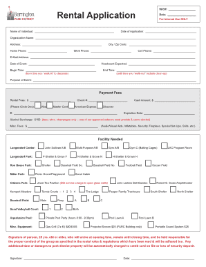 Rental Application Form