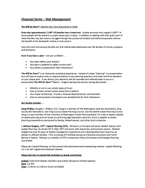 Thy Will be Done Estate Planning Workshop