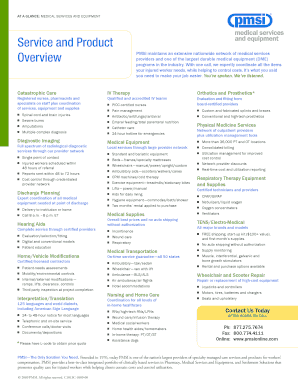 PMSI Medical Services and Equipment Referral Form