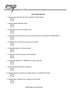 DAST Drug Abuse Screening Test