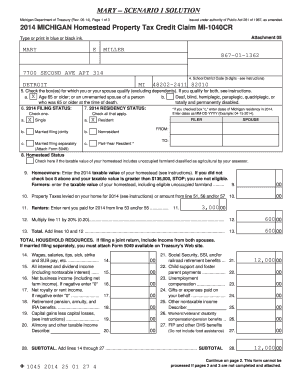 Michigan Homestead Property Tax Credit Claim