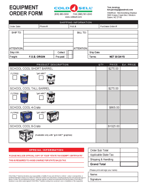 WestRock Merchandising Displays Order Form