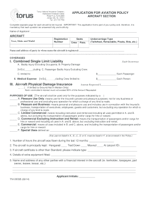 Aviation Policy Application Form