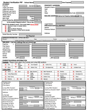 Student Verification Form