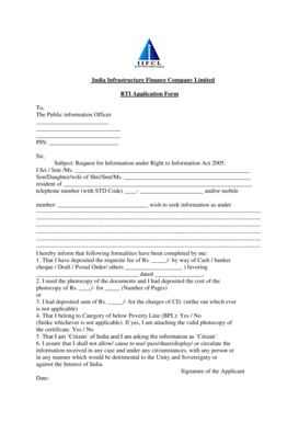 RTI Application Form