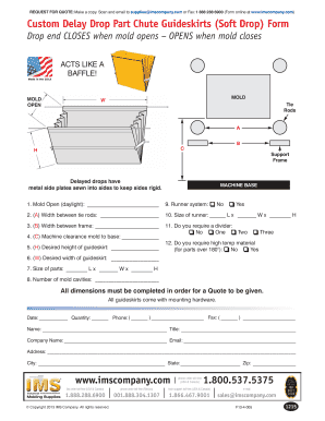 Request for Quote for Molding Supplies