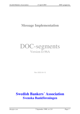 Swedish Bankers Association Payment Reference Form