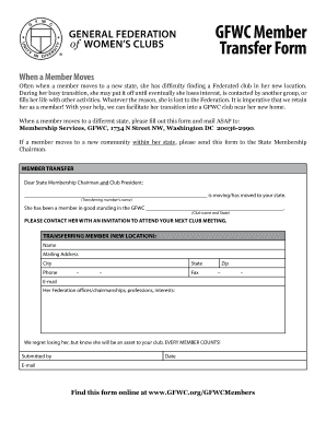 GFWC Member Transfer Form