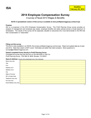 2014 Employee Compensation Survey