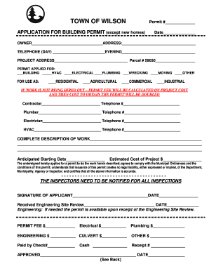 Building Permit Application