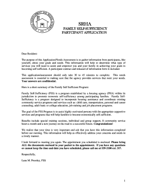Family Self-Sufficiency Program Application