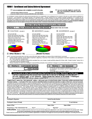 Enrollment and Salary Deferral Agreement