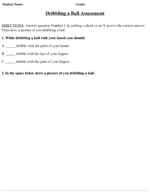 Dribbling a Ball Assessment