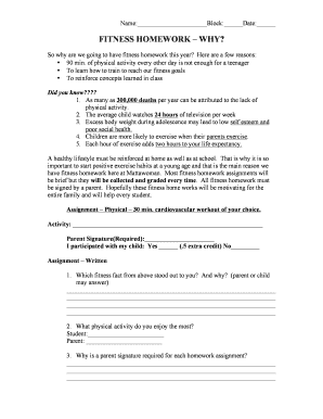 Fitness Homework Assignment