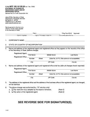 Illinois Statement of Change of Registered Agent
