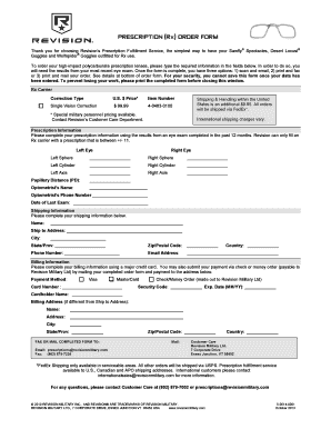 Prescription Order Form