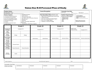 Certificate for students template - plan of study template