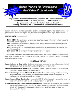 Radon Training for Pennsylvania Real Estate Professionals